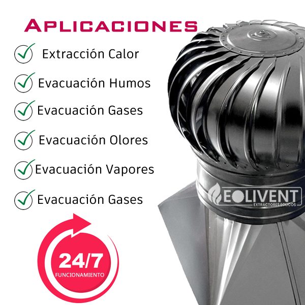 Extractor eólico Marca Eolivent  Ref. EVG-14"
